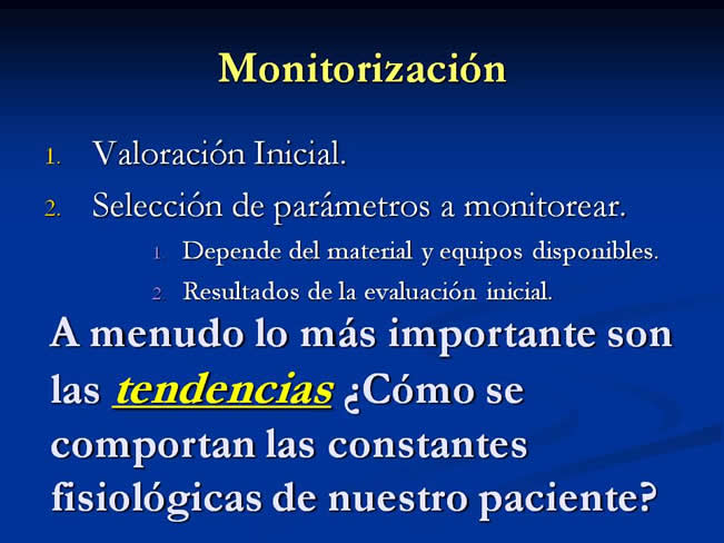 Monitorización del paciente en estado crítico y anestesia